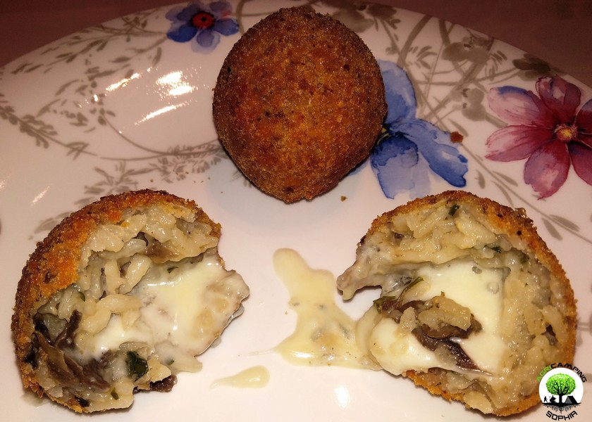 A MY BATTLE HORSE: THE ARANCINI AT THE MUSHROOMS!